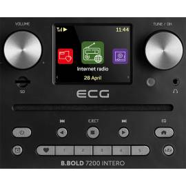 Internet radio ecg b.bold 7200 intero black, fm + dab, stereo 2 × 10 w, cd, 6 image
