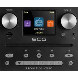 Internet radio ecg b.bold 7200 intero black, fm + dab, stereo 2 × 10 w, cd, 9 image