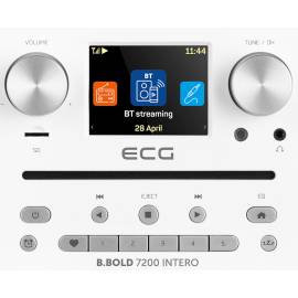 Internet radio ecg b.bold 7200 intero white, fm + dab, stereo 2 × 10 w, cd, 7 image