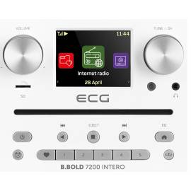 Internet radio ecg b.bold 7200 intero white, fm + dab, stereo 2 × 10 w, cd, 4 image