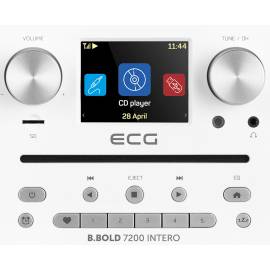Internet radio ecg b.bold 7200 intero white, fm + dab, stereo 2 × 10 w, cd, 9 image