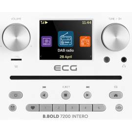 Internet radio ecg b.bold 7200 intero white, fm + dab, stereo 2 × 10 w, cd, 8 image