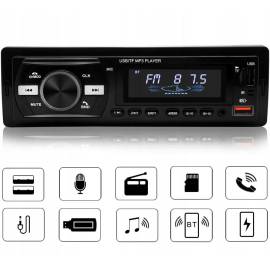 Player Auto dimensiune 1DIN, 4 x 50W, model AW1003, cu Bluetooth, Radio, MP3, AUX, Card, Telecomanda, 4 image