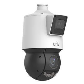 Camera de supraveghere dual-lens ip, ptz, 4mp, ir 100m&amp;wl30m, audio, alarm, poe, ip66 - unv ipc94144sfw-x25-f40c, 2 image