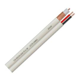 Cablu coaxial rg59 + alimentare 2x0.75'100m'alb tsy-rg59+2x0.75-l-w, 2 image