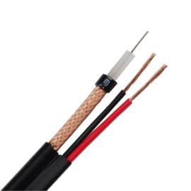 Cablu coaxial rg59 + alimentare 2x0.75'305m'negru tsy-rg59+2x0.75-b, 2 image