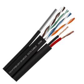 Cablu ftp autoportant cu alimentare 2x1.5, cat 5e, cupru 100%, 305m, negru tsy-ftp5e+2x1.50-mess, 7 image