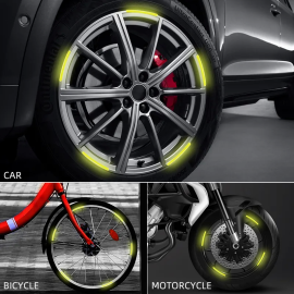 Set 20 bucati Elemente Reflectorizante "Wheel Arch" pentru autoturisme, biciclete, motociclete, atv-uri, scutere, culoare Albastra, 5 image