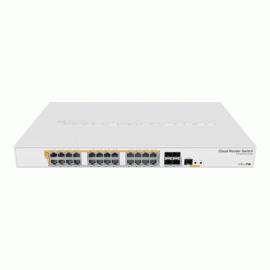Cloud router switch 24 x gigabit poe+ out 450w, 4 x sfp+ 10gbps - mikrotik crs328-24p-4s+rm, 4 image