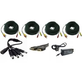 Kit accesorii sisteme de supraveghere pentru 4 camere, cabluri gata mufate, cablu hdmi , sursa alimentare, splitter, 6 image