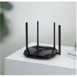Router wireless gigabit mercusys mr80x ax3000, wi-fi 6, dual-band 574 + 2402 mbps, negru