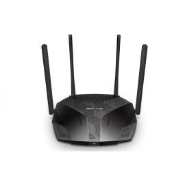 Router wireless gigabit mercusys mr80x ax3000, wi-fi 6, dual-band 574 + 2402 mbps, negru, 3 image