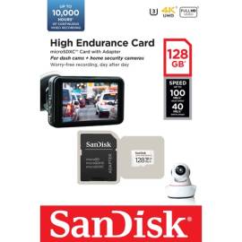 Card microsd 128gb'seria high endurance - sandisk sdsqqnr-128g-gn6ia, 2 image
