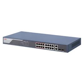 Switch 16 porturi poe 100mbps, 2 port uplink gigabit, smart management - hikvision ds-3e1318p-ei, 2 image