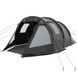 Cort camping, 3-4 persoane, impermeabil, cu vestibul, negru, 475x264x172 cm, 2 image