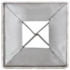 Țăruși de sol, 12 buc., argintiu, 7x7x75 cm, oțel galvanizat, 5 image