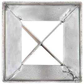 Țăruși de sol, 2 buc., argintiu, 10x10x91 cm, oțel galvanizat, 5 image