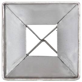 Țăruși de sol, 2 buc., argintiu, 7x7x75 cm, oțel galvanizat, 5 image