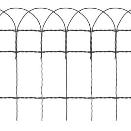 Gard delimitare grădină fier vopsit electrostatic 10 x 0,4 m, 3 image