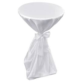Husă de masă albă, 80 cm, cu fundă, 2 buc, 5 image