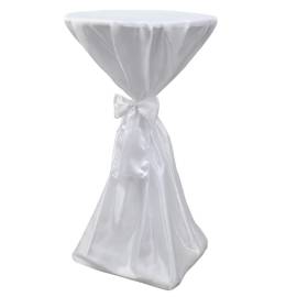 Husă de masă albă, 80 cm, cu fundă, 2 buc, 4 image