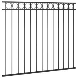Panou de gard, negru, 1,7 x 1,5 m, oțel, 2 image