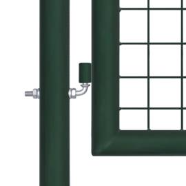 Poartă de gard, verde, 100 x 75 cm, oțel, 3 image