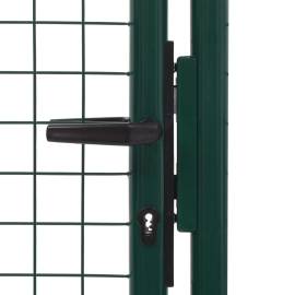 Poartă de gard, verde, 100 x 75 cm, oțel, 4 image