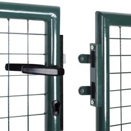 Poartă de gard din oțel, verde, 306 x 175 cm, 6 image