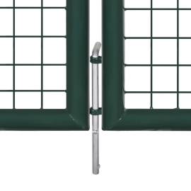 Poartă de gard din oțel, verde, 306 x 175 cm, 5 image