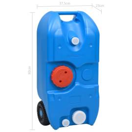 Rezervor de apă cu roți pentru camping, albastru, 40 l, 7 image