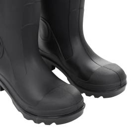 Cizme de ploaie cu șosete detașabile, negru, mărime 39, pvc, 7 image