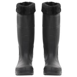 Cizme de ploaie cu șosete detașabile, negru, mărime 39, pvc, 3 image