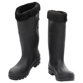 Cizme de ploaie cu șosete detașabile, negru, mărime 39, pvc, 2 image