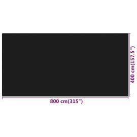Covor de cort, negru, 400x800 cm, hdpe, 4 image