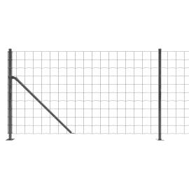 Gard plasă de sârmă cu bordură, antracit, 0,8x10 m, 4 image