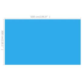 Prelată de piscină, albastru, dreptunghiular, 500 x 300 cm, pe, 4 image