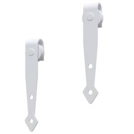 Set glisare mini ușă pentru dulap, alb, oțel carbon, 183 cm, 5 image