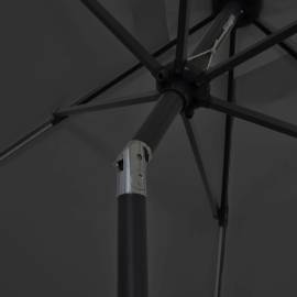 Umbrelă de soare cu led și stâlp aluminiu, antracit, 300 cm, 6 image