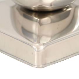 Capace stâlpi tip glob, 6 buc., 91 x 91 mm, oțel inoxidabil, 5 image