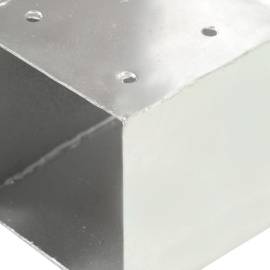 Conectori de grindă, formă t, 4 buc, 81x81 mm, metal galvanizat, 6 image