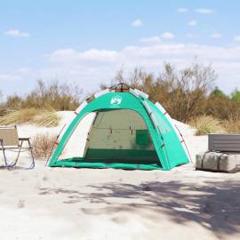 Cort camping 4 persoane verde marin impermeabil setare rapidă, 3 image