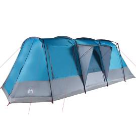 Cort de camping tunel pentru 4 persoane, albastru, impermeabil, 5 image
