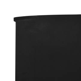 Paravan anti-vânt cu 3 panouri, negru, 400 x 120 cm, textil, 4 image