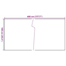 Paravan pentru balcon, maro și negru, 400x100 cm, poliratan, 7 image