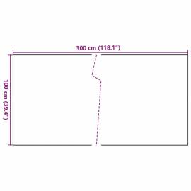 Paravan pentru balcon, negru, 300x100 cm, poliratan, 7 image