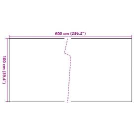 Paravan pentru balcon, negru, 600x100 cm, poliratan, 7 image