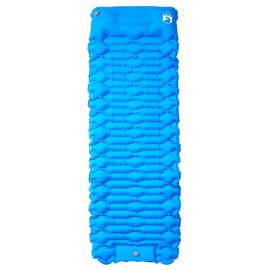 Saltea de camping auto-gonflabilă cu pernă, 1 persoană albastru, 2 image