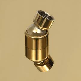 Cap de duș rotund tip ploaie, auriu, 25 cm, oțel inoxidabil, 6 image