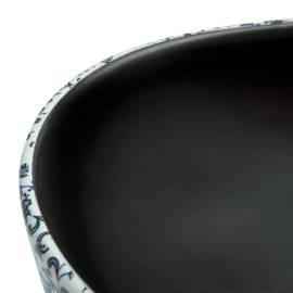 Lavoar de blat, negru și albastru, 47x33x13 cm, ceramică, oval, 7 image